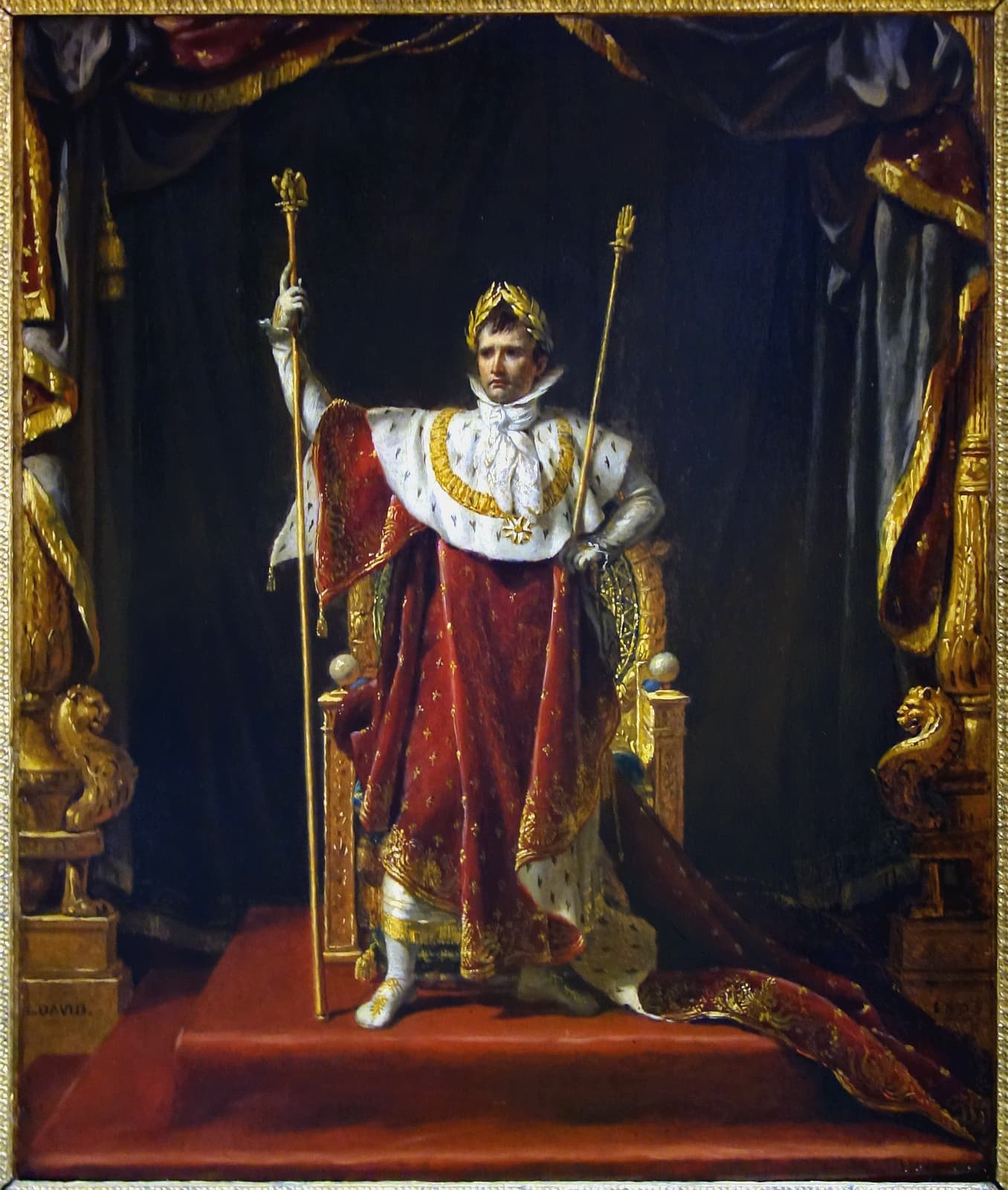 Wikimedia Commons 'Napoleon in Imperial Costume,' by Jacques-Louis David, 1805.