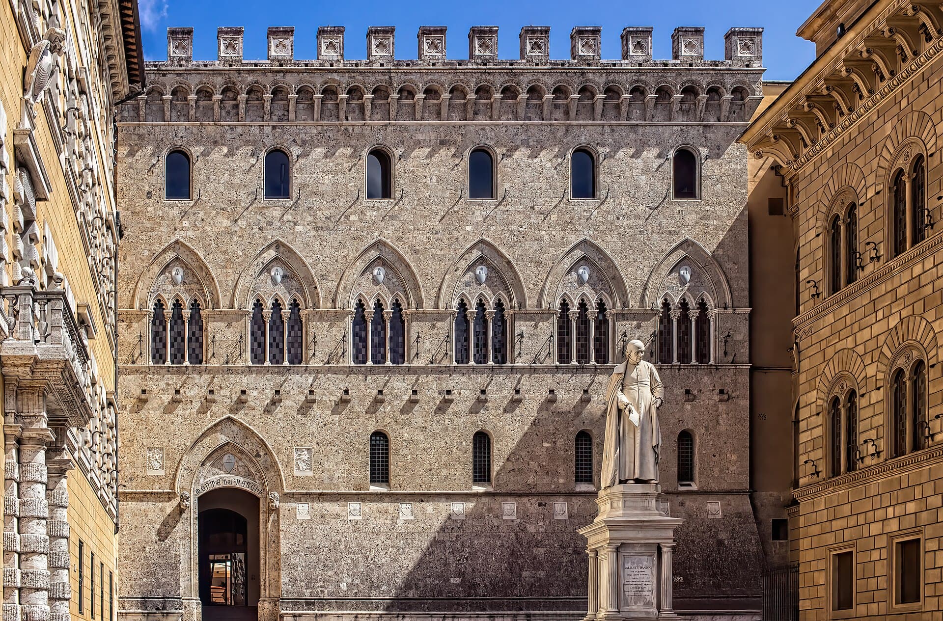 Via Wikipedia Banca Monte dei Paschi di Siena, or MPS, founded in 1472 and widely considered the world's oldest bank, was bailed out by the Italian government in 2017 before being reprivatized in 2023-24.