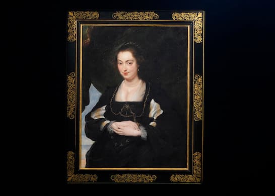 A 17th century masterpiece by Peter Paul Rubens, 'Portrait of a Lady,' at the DESA Unicum auction house in Warsaw on February 17, 2022. AP/Czarek Sokolowski