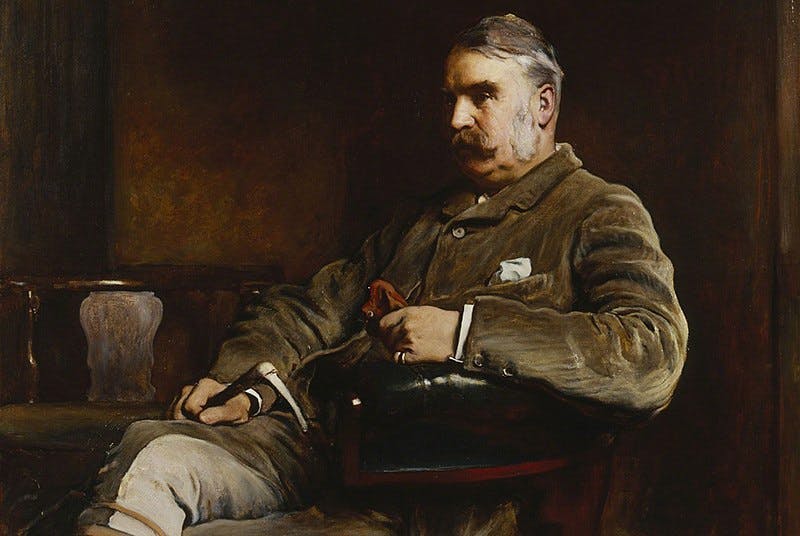 1886 portrait of W.S. Gilbert by Frank Holl. Wikimedia Commons 
