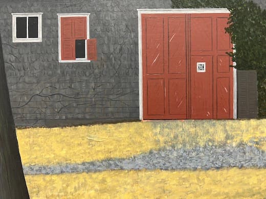 Detail of Scott Kahn‘s ‘The Barn,’ 1982. The New York Sun/Dana Gordon