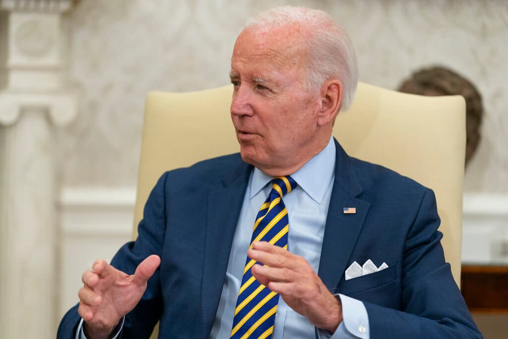 President Biden at the Oval Office September 16, 2022. He ran as a moderate (sort of), but he and his staff kowtow to the radical, progressive left. 
