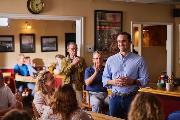 Matt Jacobs on the campaign trail.