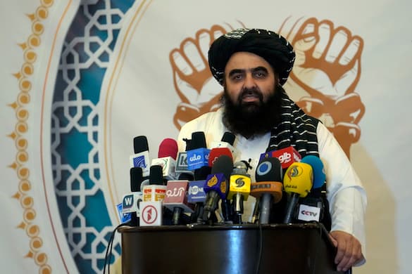 The Taliban-appointed foreign minister, Amir Khan Muttaqi, at Kabul September 19, 2022. 