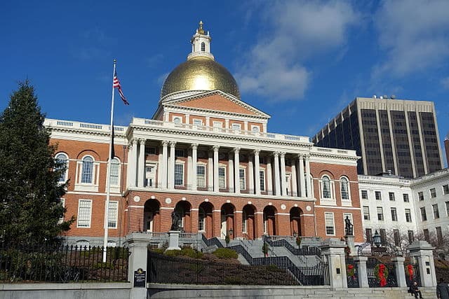 The Massachusetts State House at Boston.