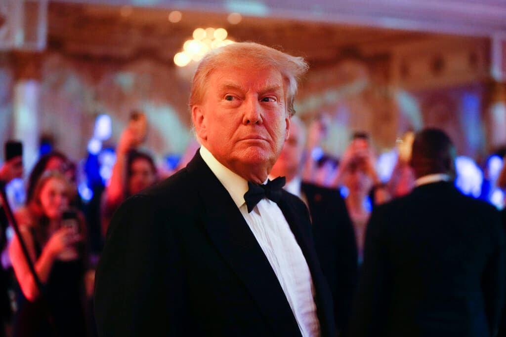 President Trump arrives at Mar-a-Lago, November 18, 2022, at Palm Beach, Florida. 