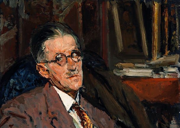 Jacques-Émile Blanche: 'Portrait of James Joyce,' detail, 1934.