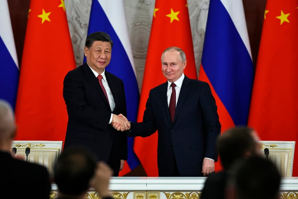 Presidents Xi and Putin at the Kremlin, March 21, 2023. 