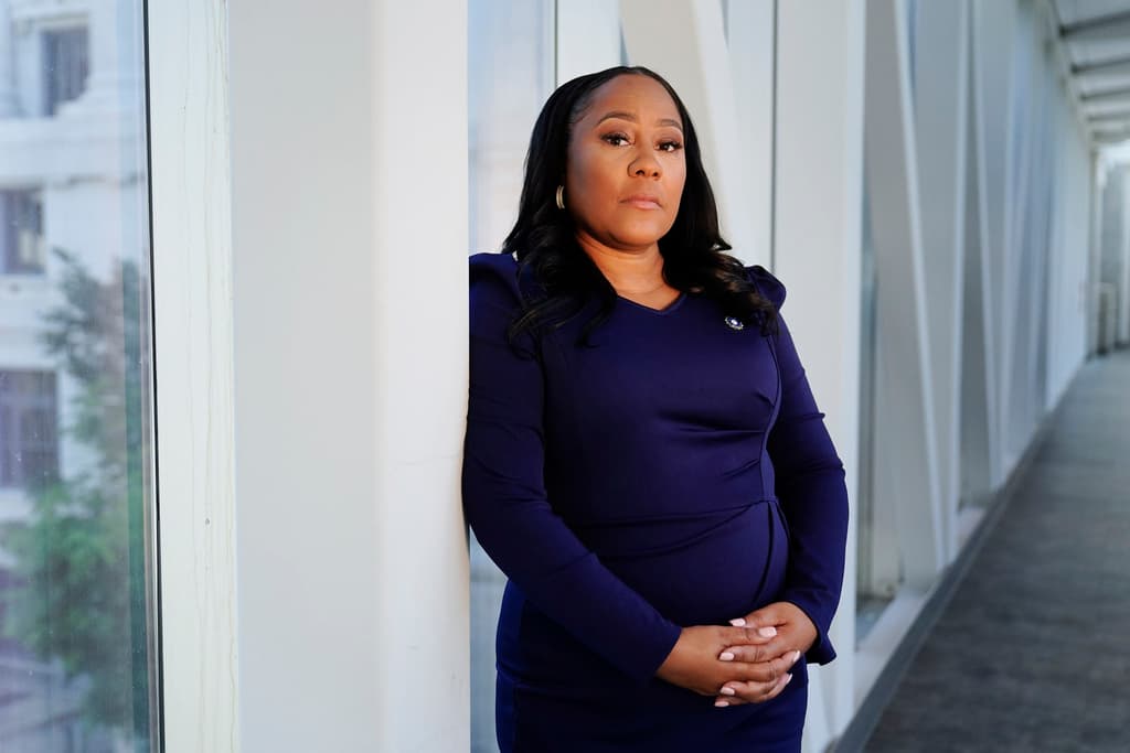 The Fulton County district attorney, Fani Willis, on April 19, 2023, at Atlanta.