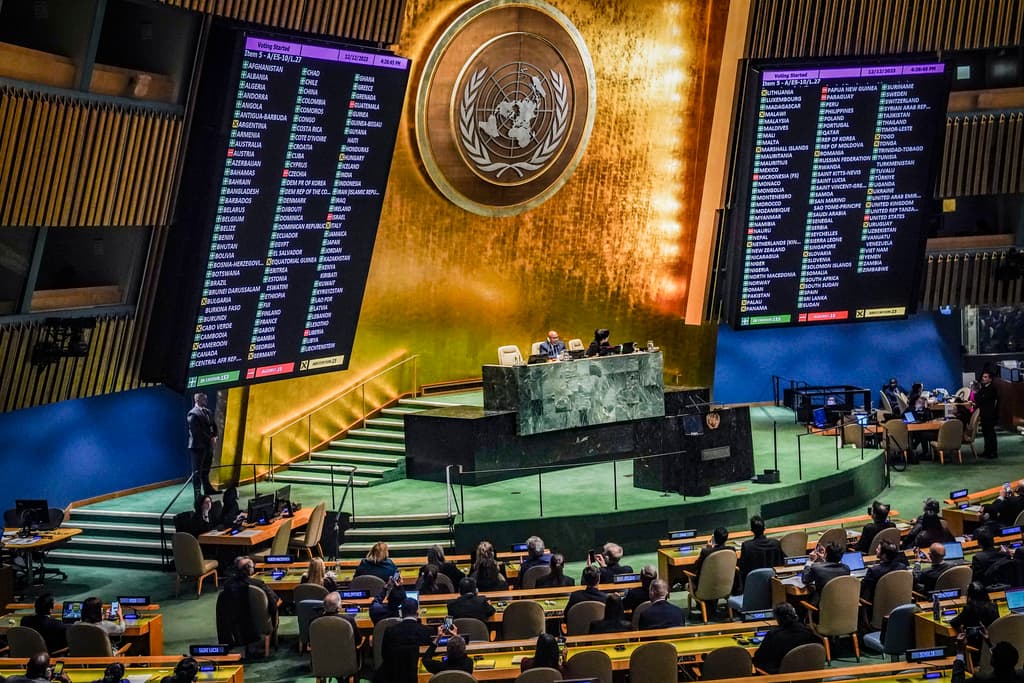 The United Nations General Assembly, December 12, 2023.