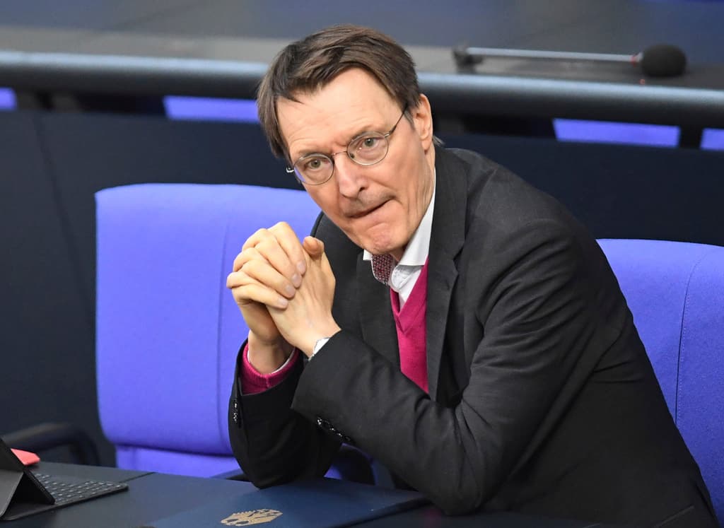 The German health minister, Karl Lauterbach,  during the debate in the Bundestag on legalizing cannabis, February 23, 2024.