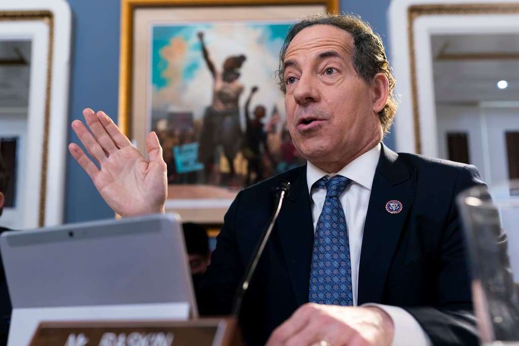 Representative Jamie Raskin at the Capitol in 2022.  