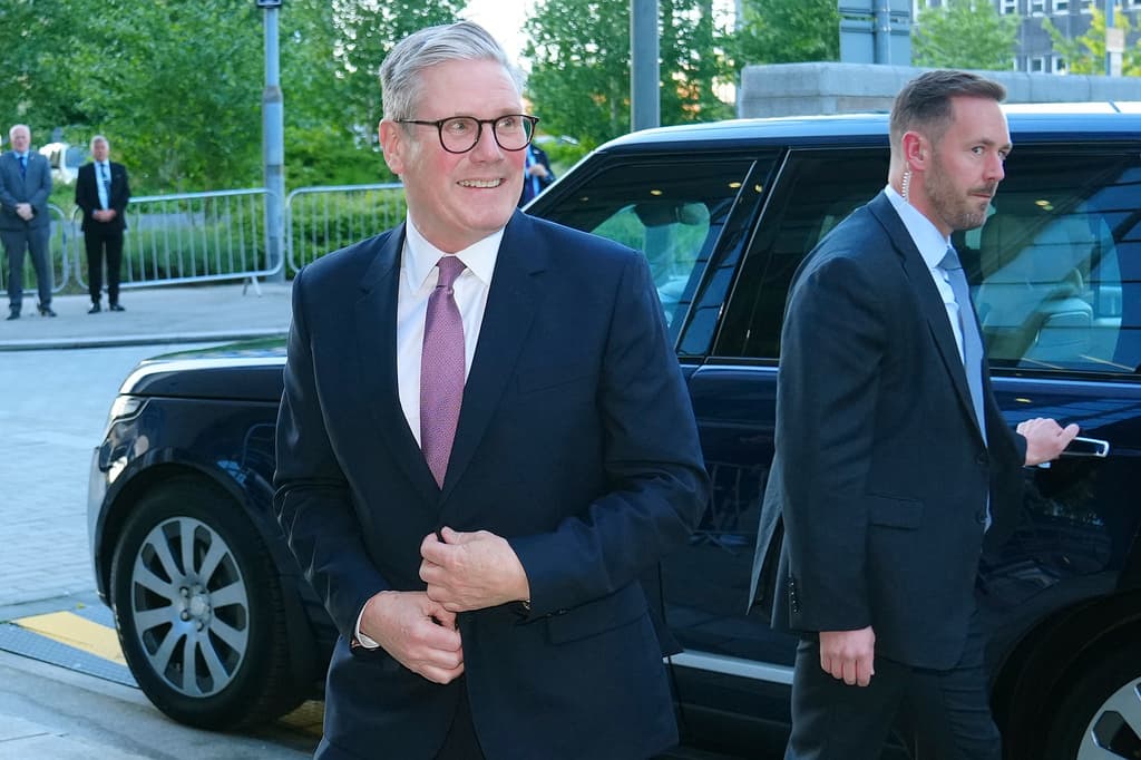 The Labour Party leader Keir Starmer ahead of a televised debate with Prime Minister Sunak, Manchester, England, June 4, 2024. 