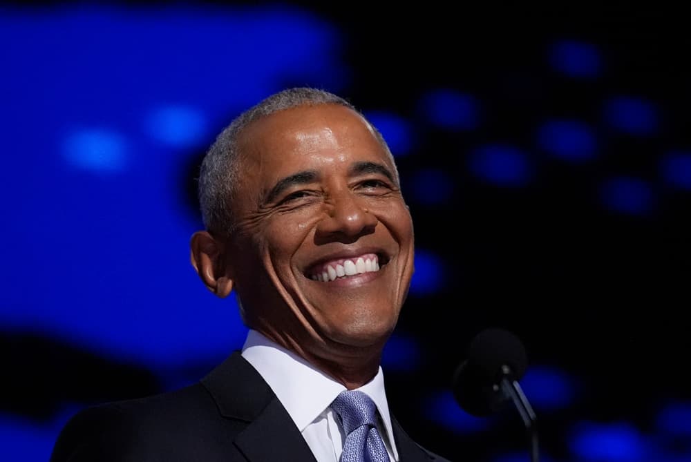 President Obama at the Democratic National Convention on August 20, 2024. 