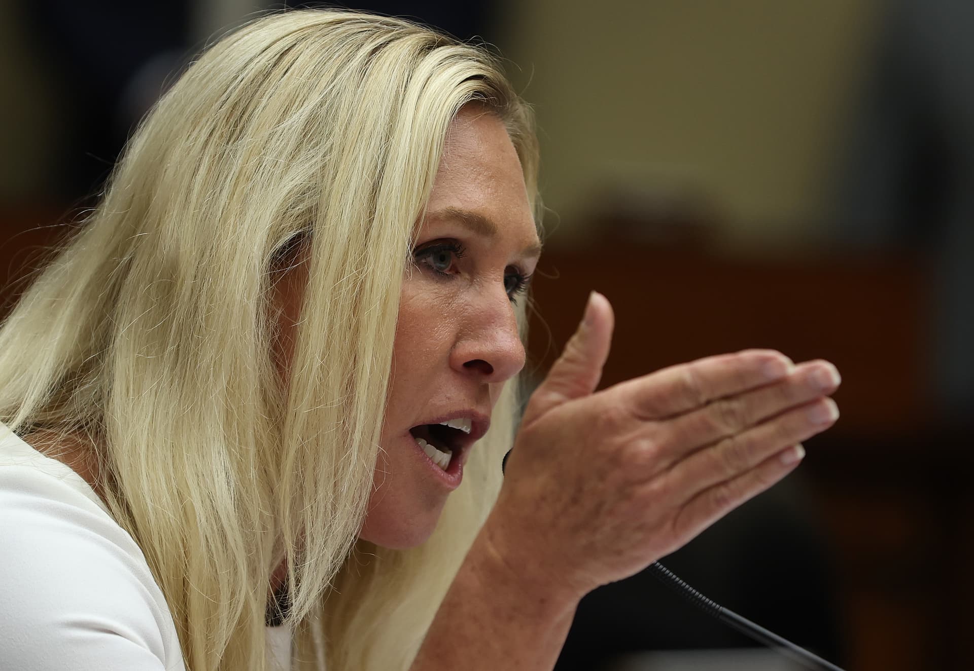 Congresswoman Marjorie Taylor Greene says, 'Anyone slobbering for the U.S. to become fully involved in the Israel/Iran war is not America First/MAGA.'