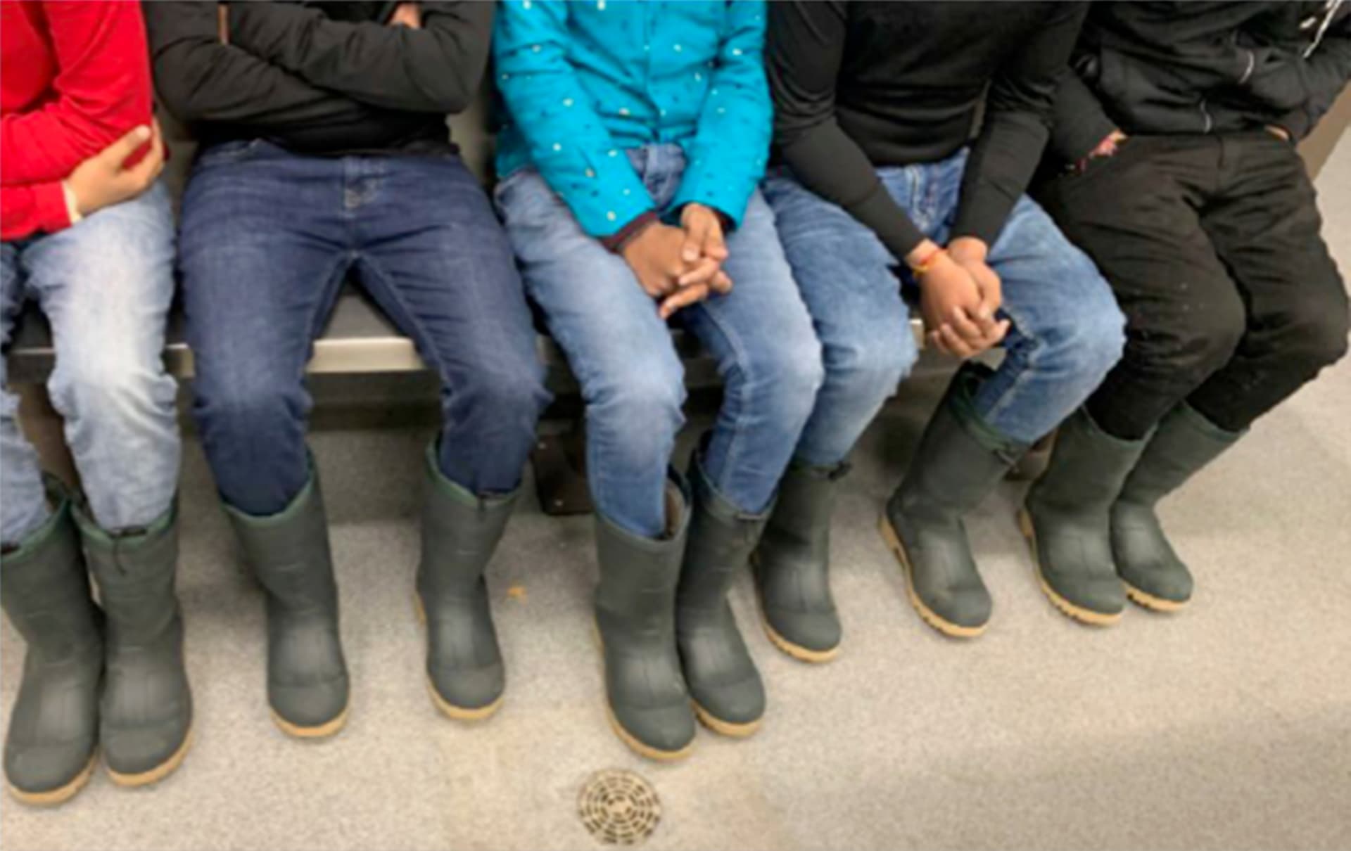 An image released by the U.S. Attorney’s Office, shows a group of migrants who crossed over from Canada.