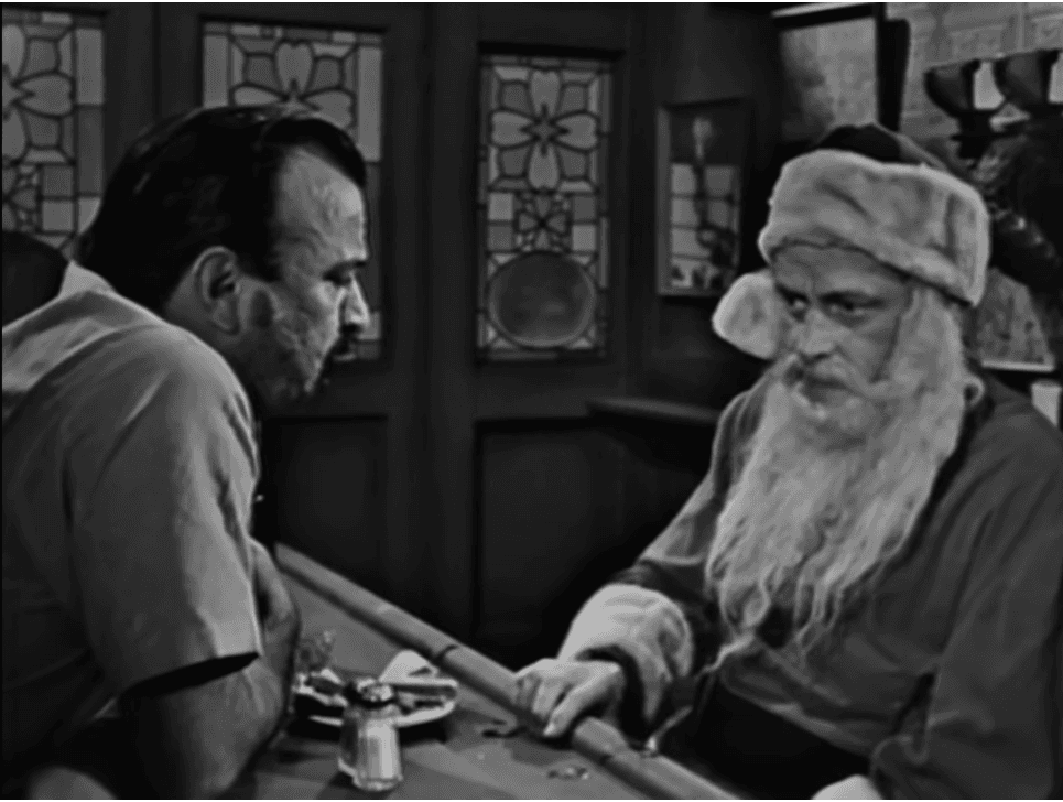 Art Carney, right, plays a down-and-out Santa Claus in 'The Night of the Meek' episode of 'The Twilight Zone.'