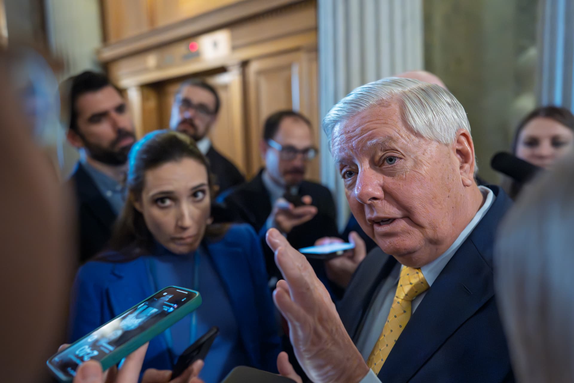 Senator Graham, the chairman of the Senate Budget Committee, at the Capitol, February 11, 2025.