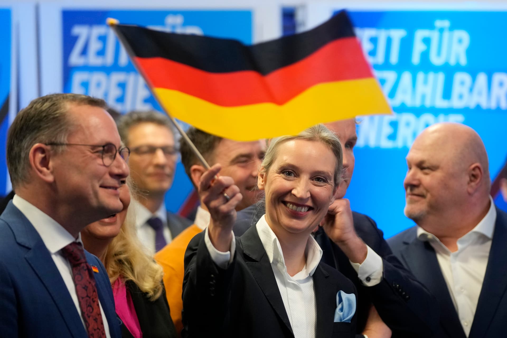 The co-leader of the rightist Alternative for Germany party, Alice Weidel, at Berlin, February 23, 2025.