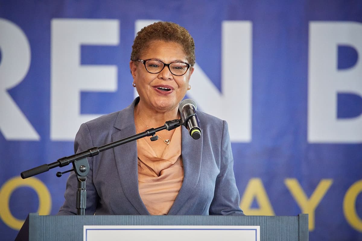 Mayor Karen Bass of Los Angeles in 2021.