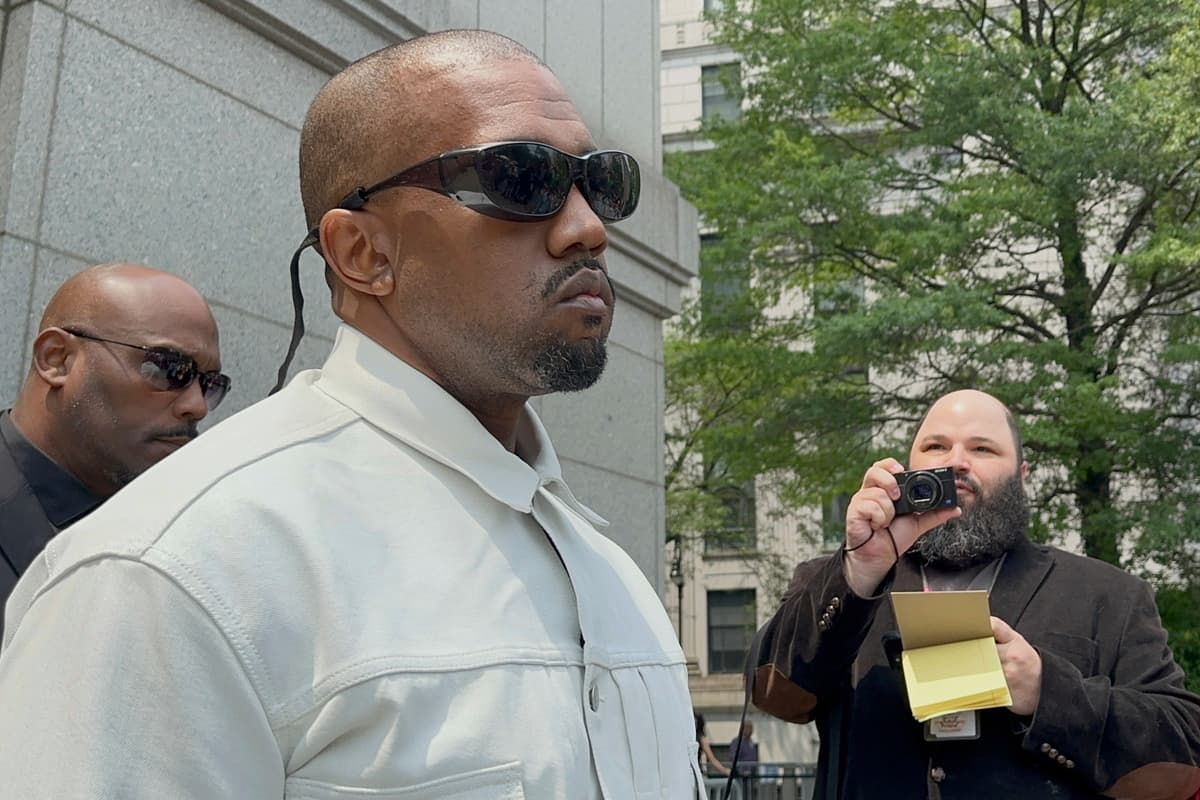 Ye, the rapper formerly known as Kanye West, leaves federal court during the trial of Sean 'Diddy' Combs in New York, Friday, June 13, 2025. 