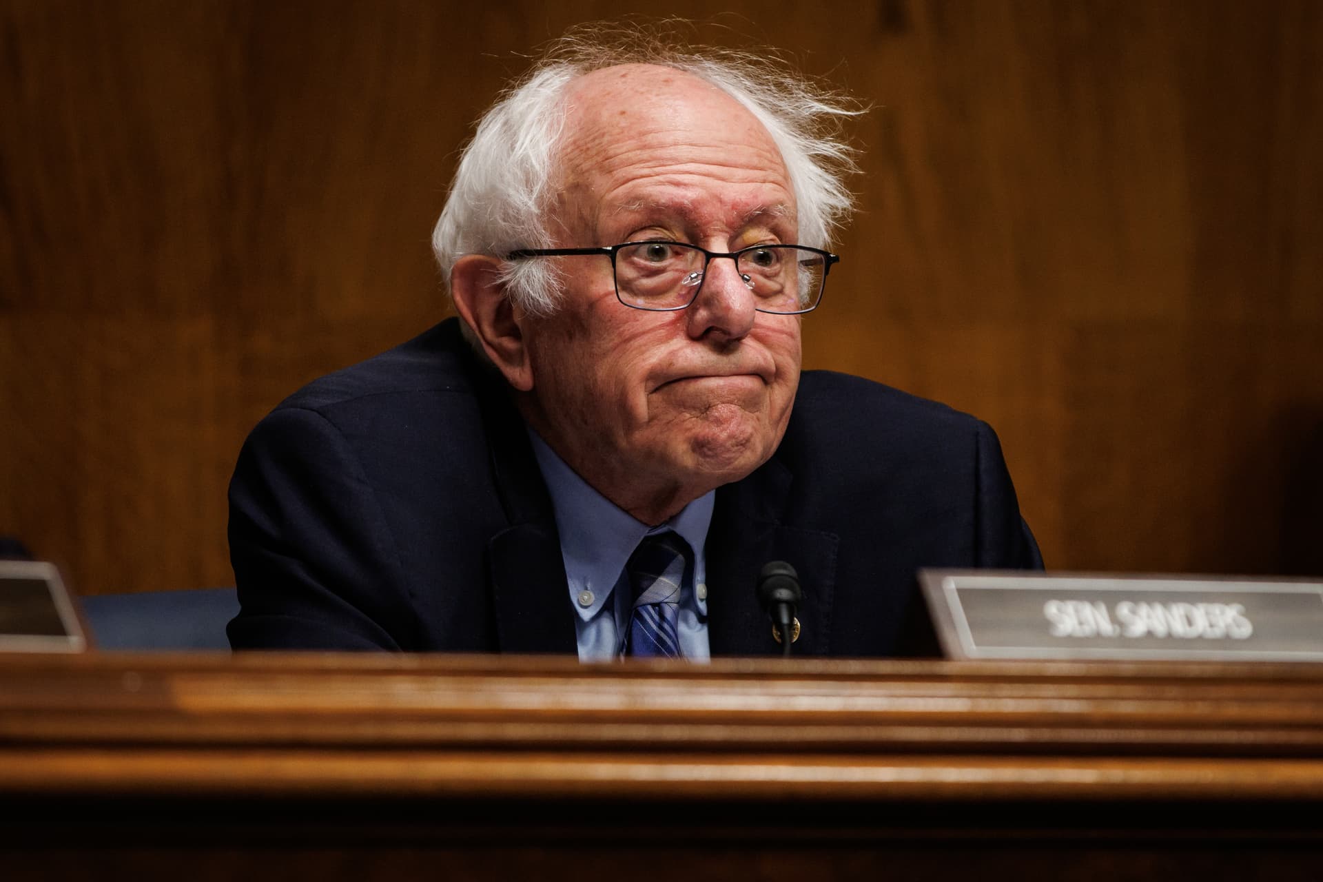 Senator Bernie Sanders on Capitol Hill, May 14, 2025.
