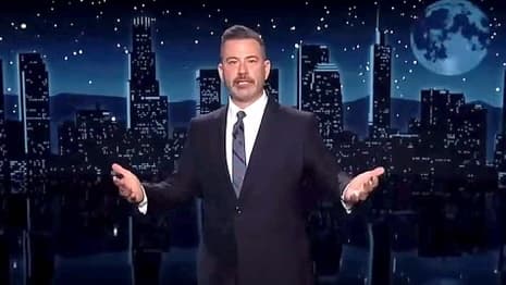 Jimmy Kimmel seen on his show making a joke about the MAGA movement and Charlie Kirk that many found offensive, September 17, 2025. 