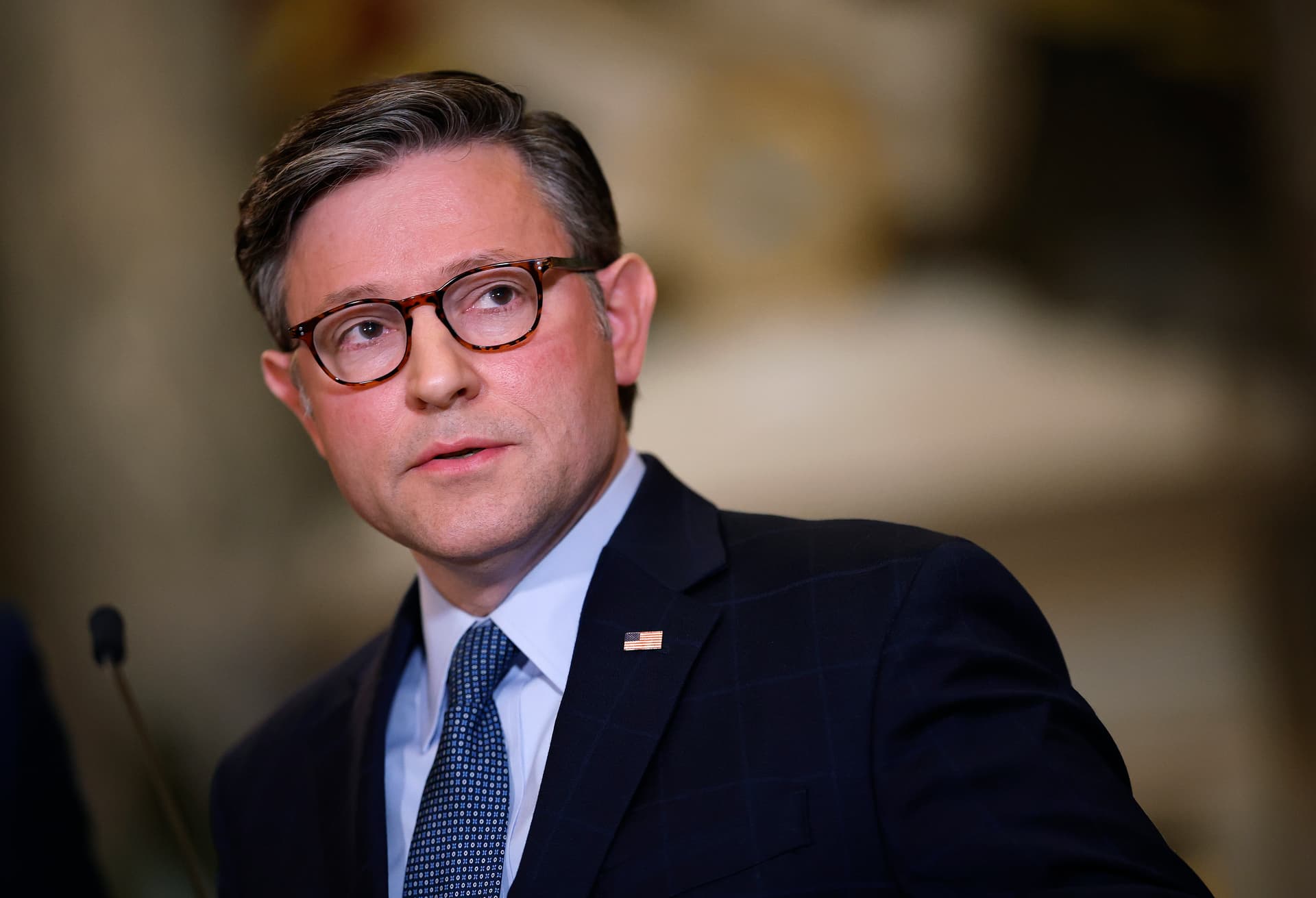 Speaker Mike Johnson  at the Capitol.