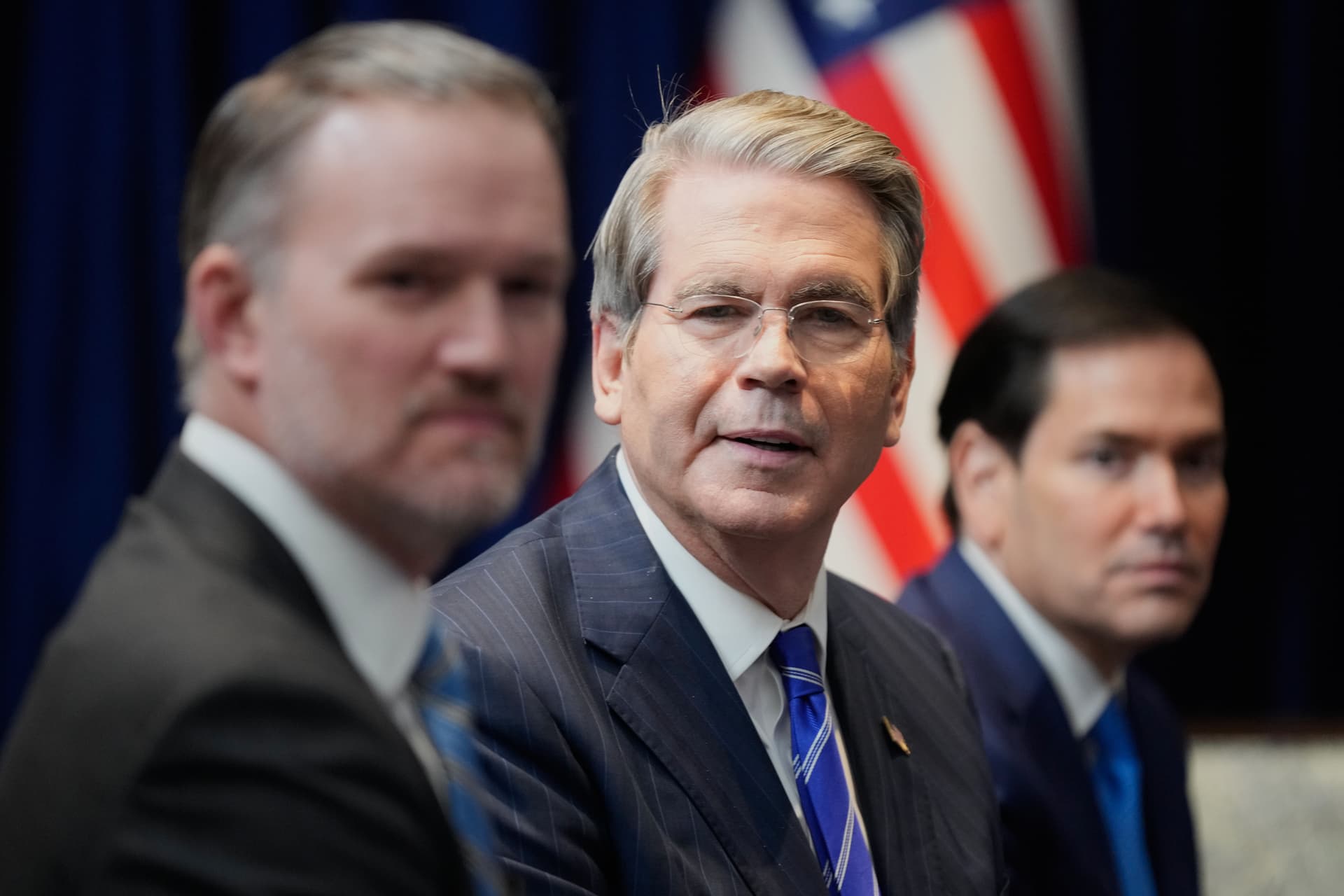 Secretary of the Treasury Scott Bessent during a meeting between President Trump and Brazil's president, Luiz Inacio Lula da Silva on the sidelines of the ASEAN Summit at Kuala Lumpur.