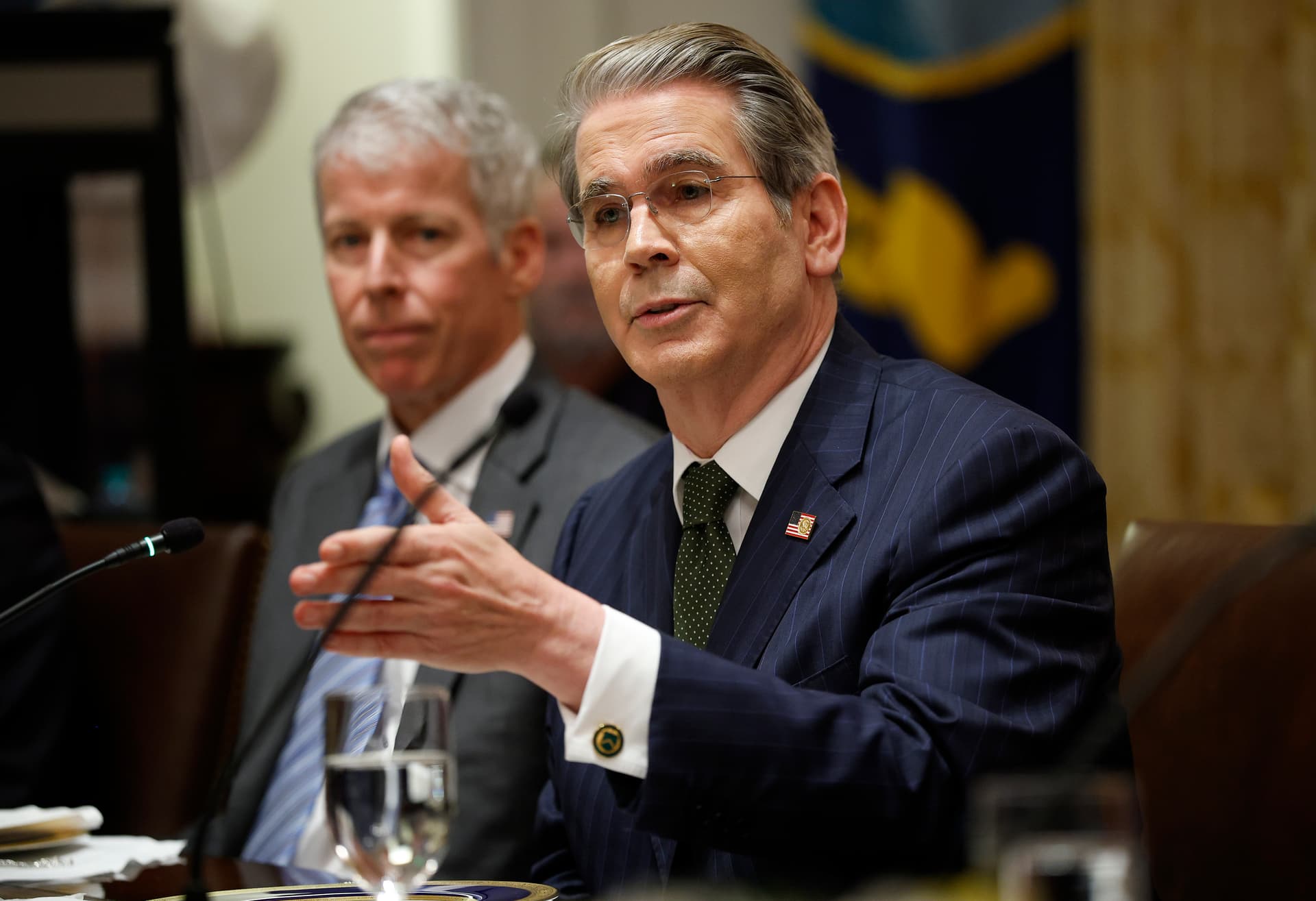 Treasury Secretary Scott Bessent at the Cabinet Room of the White House on October 14, 2025. 