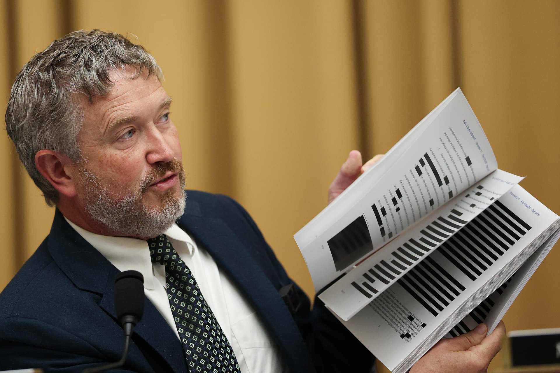 Thomas Massie questions FBI Director Kash Patel during a House Judiciary Committee hearing.