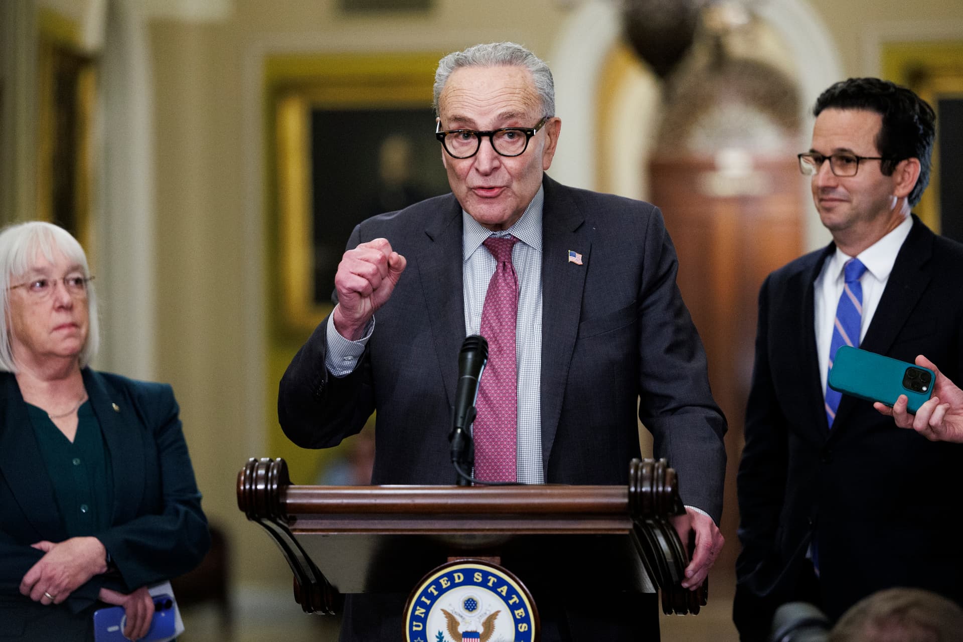 Senator Charles Schumer at Washington, D.C. on November 4, 2025.