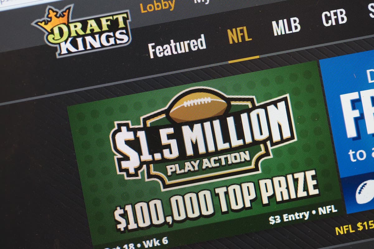 The fantasy sports website DraftKings is shown at Chicago on October 16, 2015.