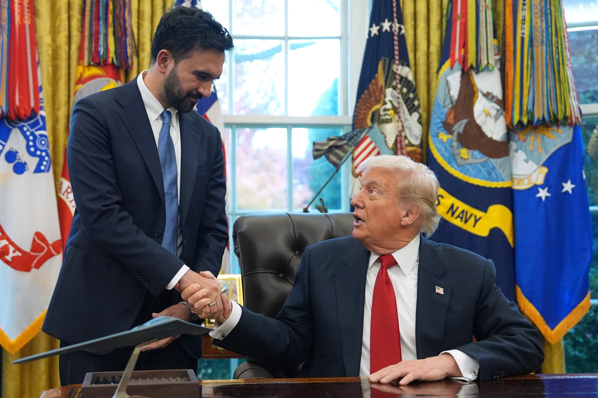 President Trump with Mayor-elect Zohran Mamdani in the Oval Office.