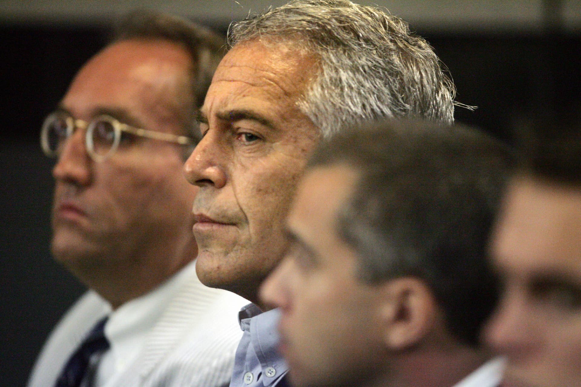 Jeffrey Epstein appears in court at West Palm Beach, Florida, on July 30, 2008.