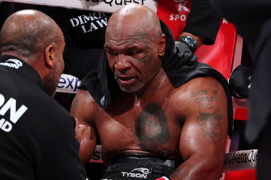 Mike Tyson fight at  on November 15, 2024 at Arlington, Texas.