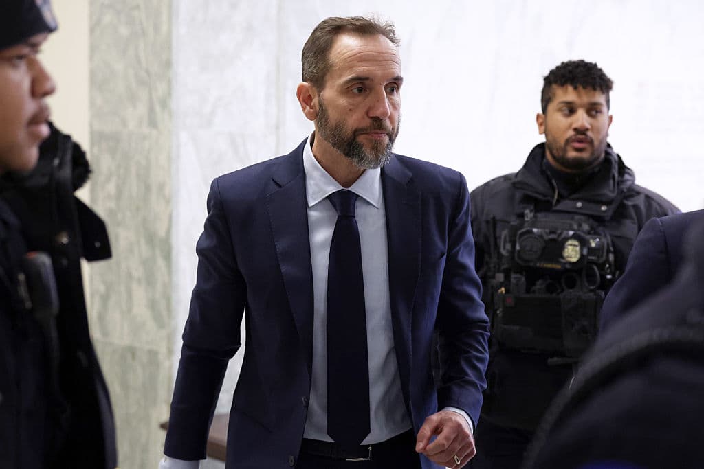 Special Counsel Jack Smith arrives to testify during a closed-door deposition on Capitol Hill on December 17, 2025 at Washington, D.C. 