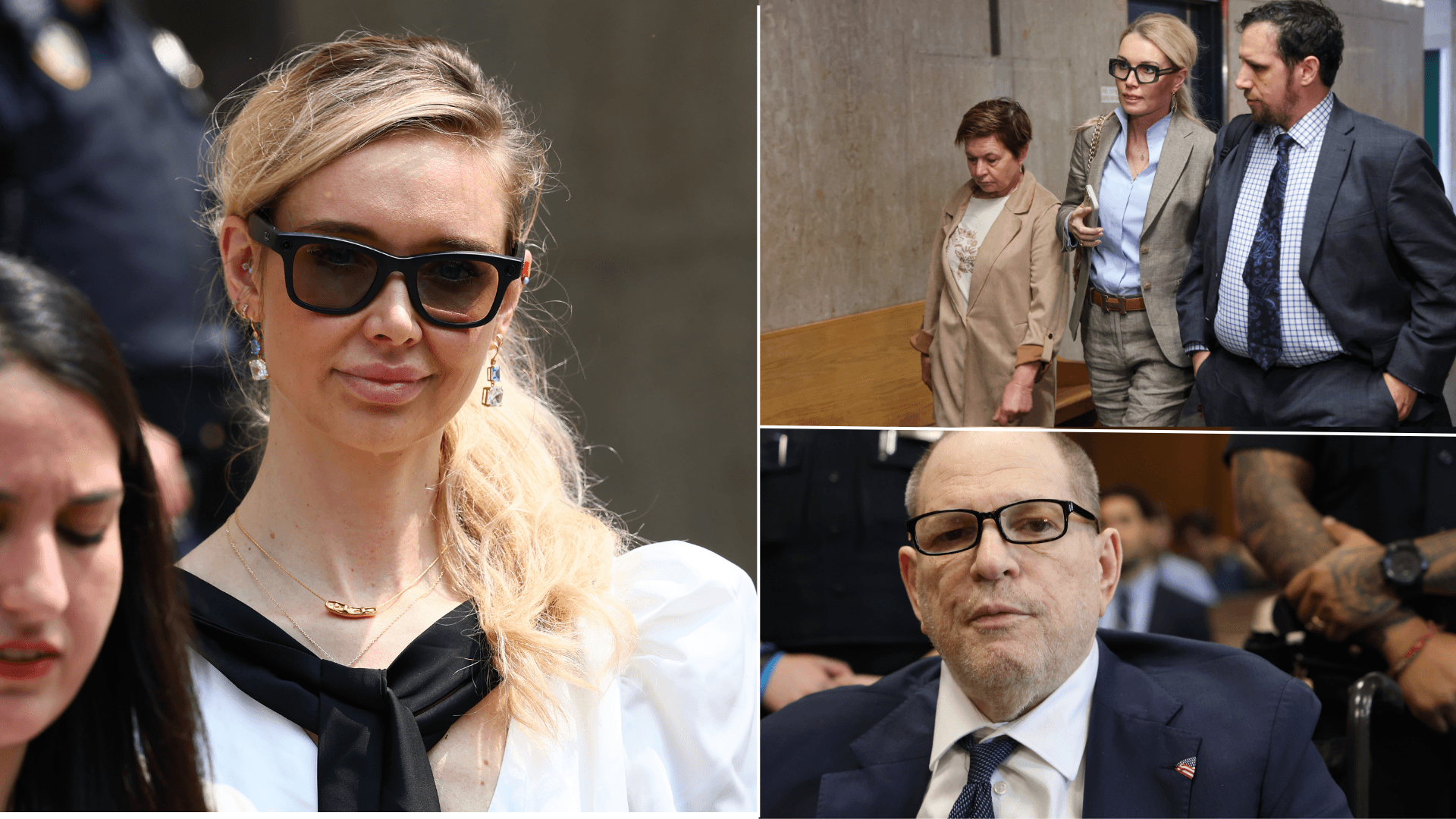 Kaja Sokola (L) is being sued by her sister, Ewa Sokola (R) after the sisters came to verbal blows during the Harvey Weinstein trial.