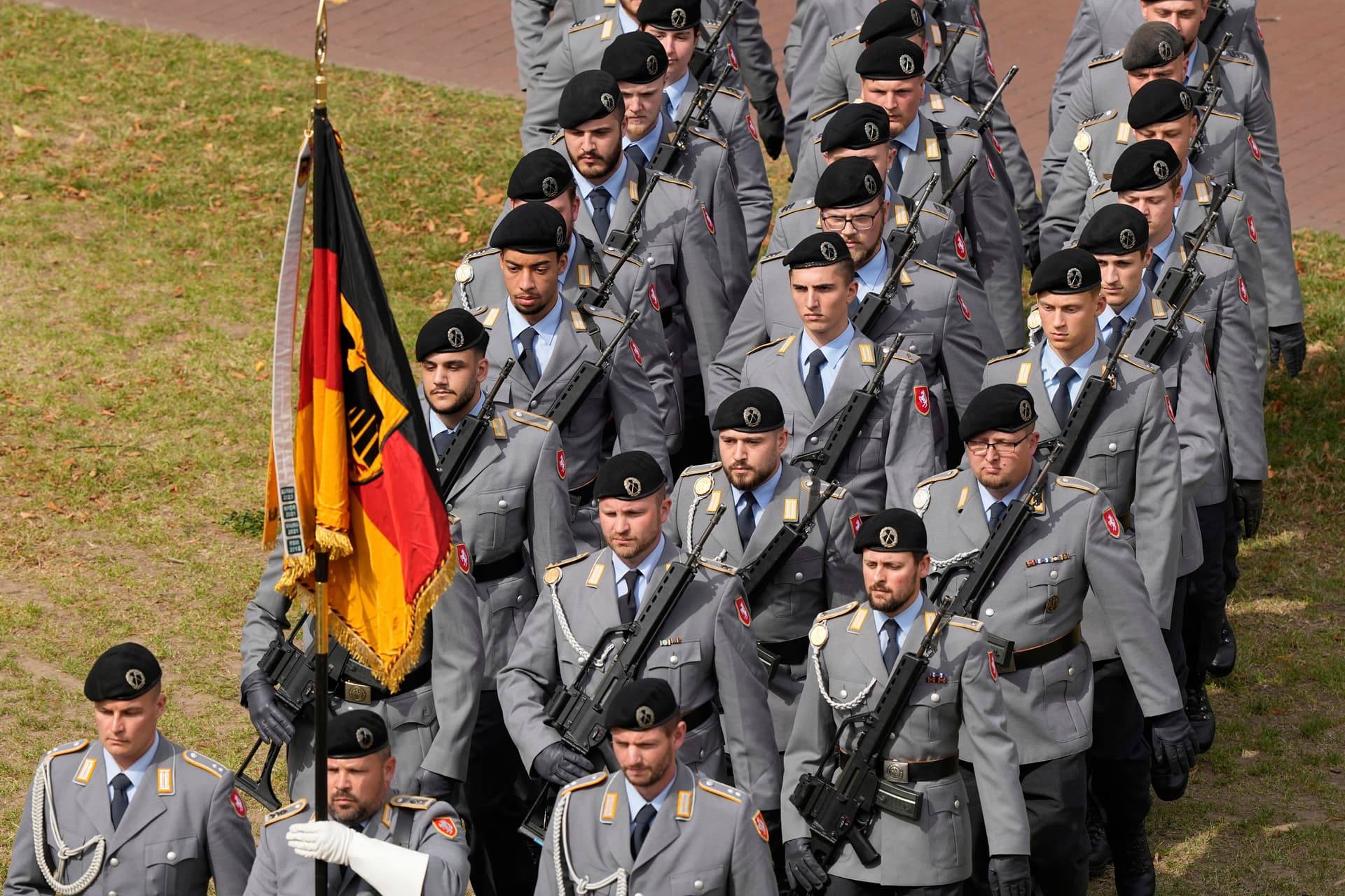 New recruits of the German army at Duesseldorf, September 4, 2025. 
