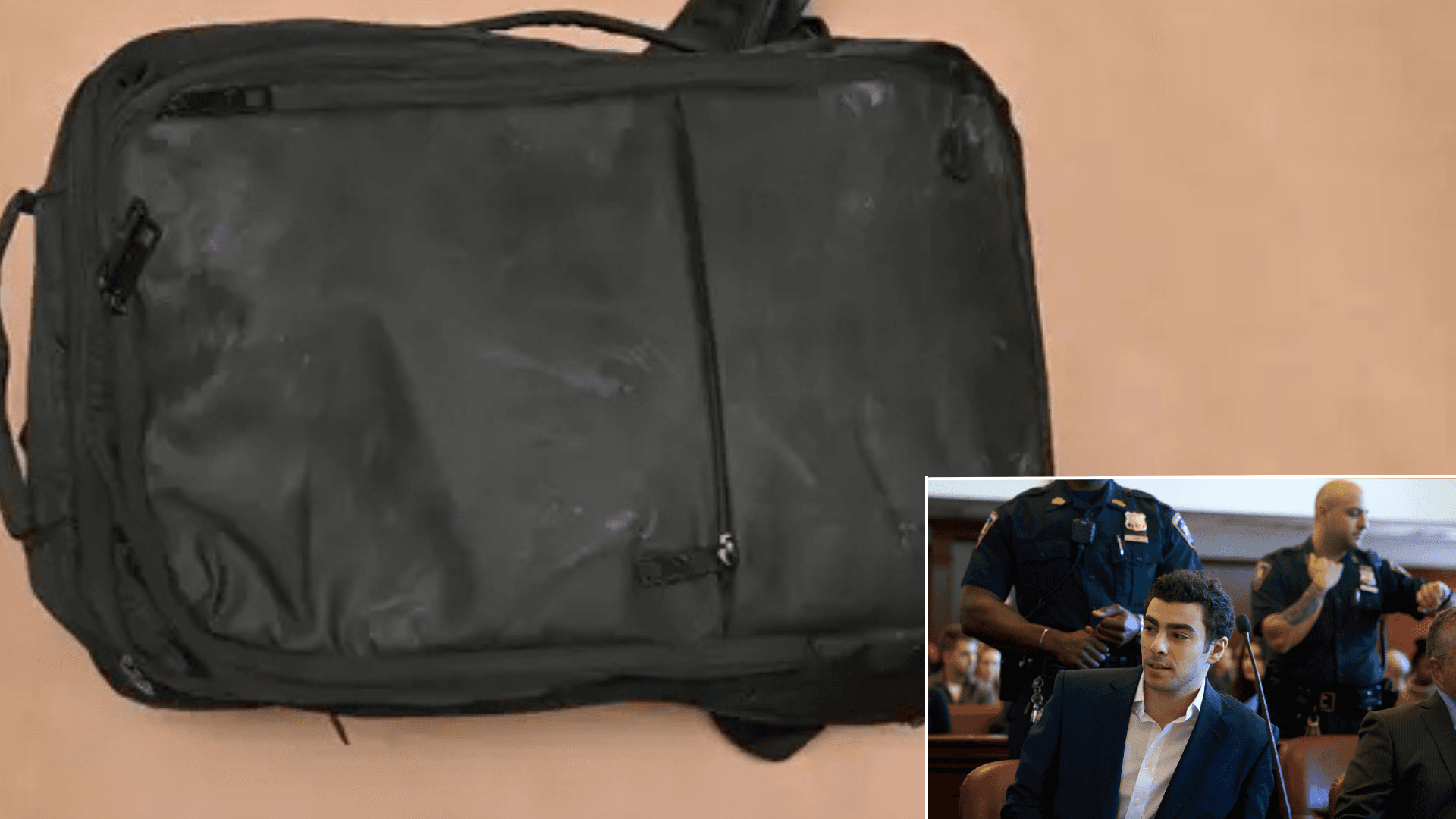 The search of Luigi Mangione's backpack (shown) will be the subject of another hearing, this time in federal court.