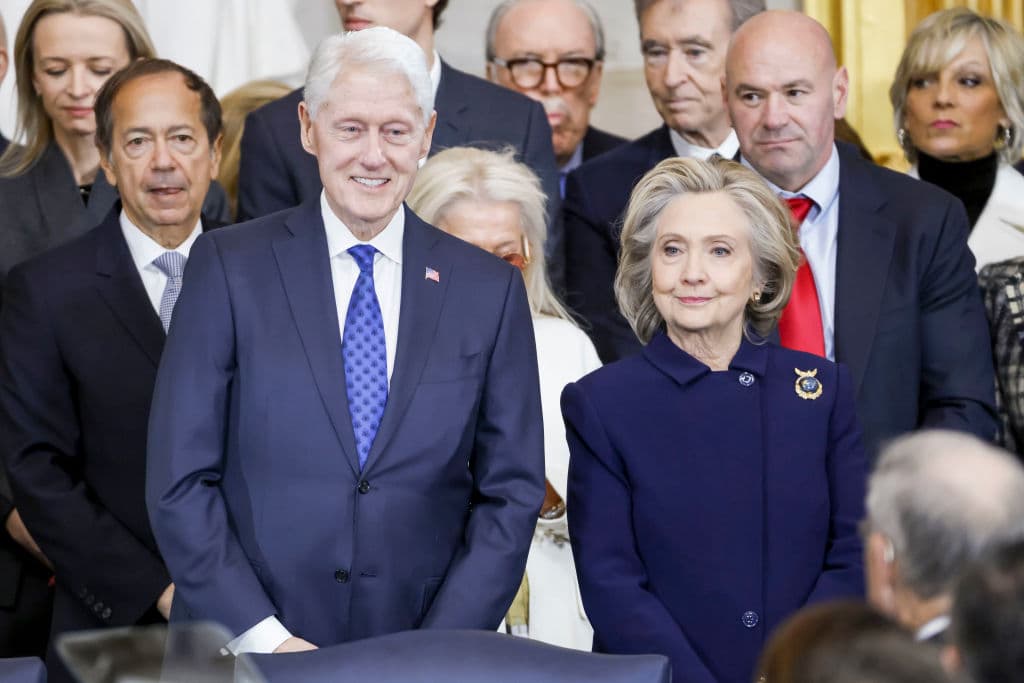 President Clinton and Secretary Hillary Clinton at the United States Capitol on January 20, 2025 at Washington, DC