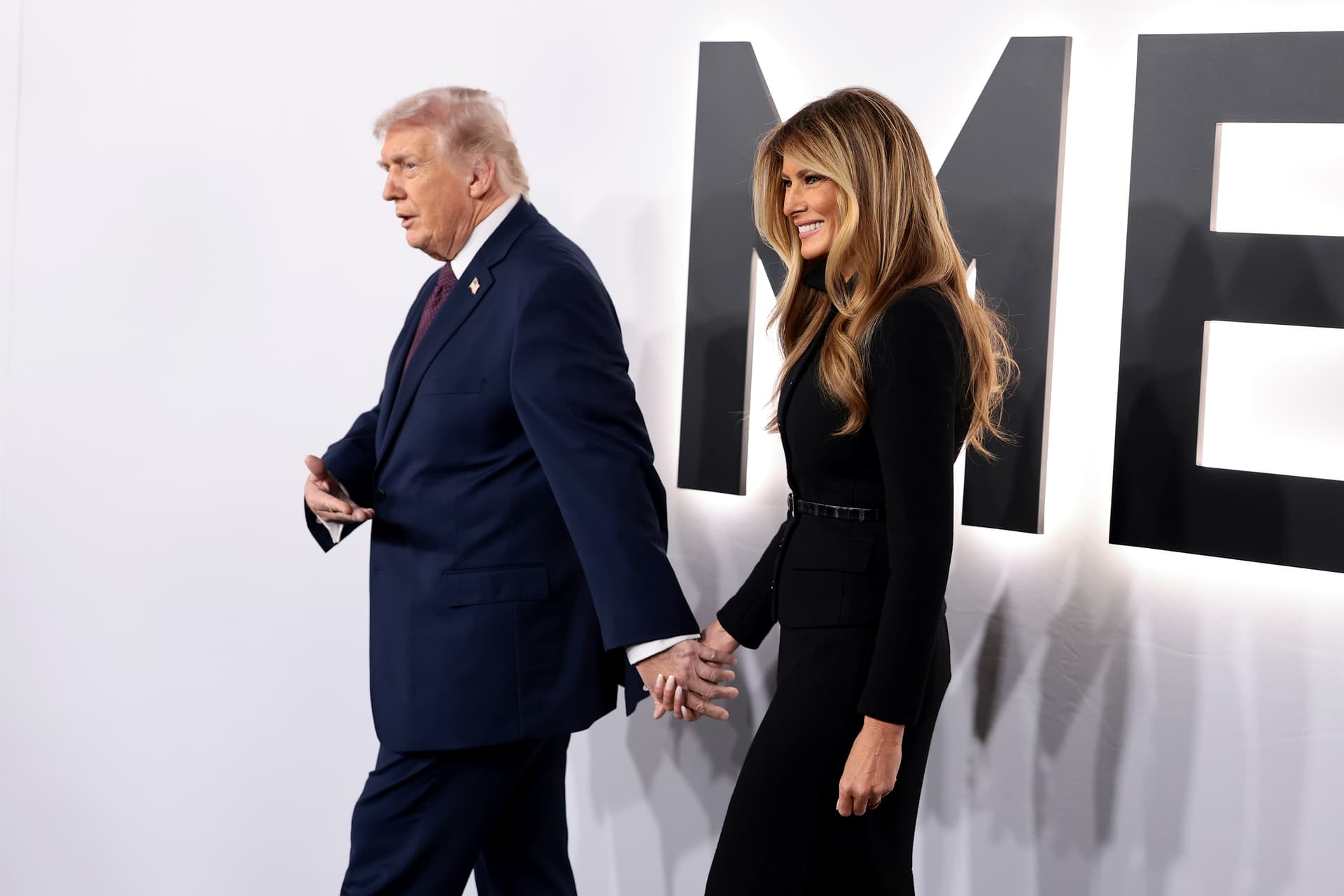President Trump and the first lady, Melania Trump, attend the premiere of 'Melania' on January 29, 2026 at Washington, D.C.