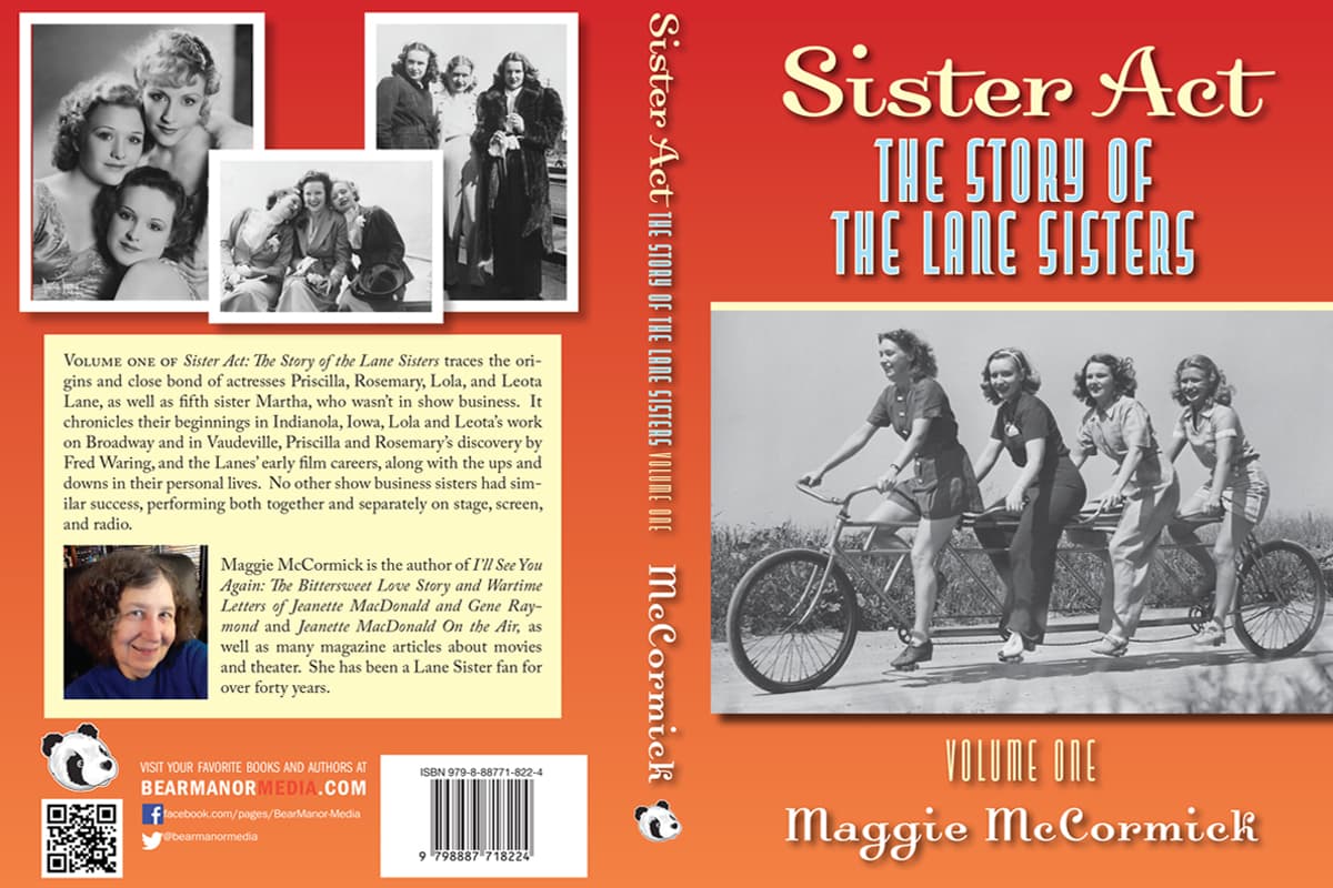 Cover art for ‘Sister Act: The Story of the Lane Sisters,” Volumes One.