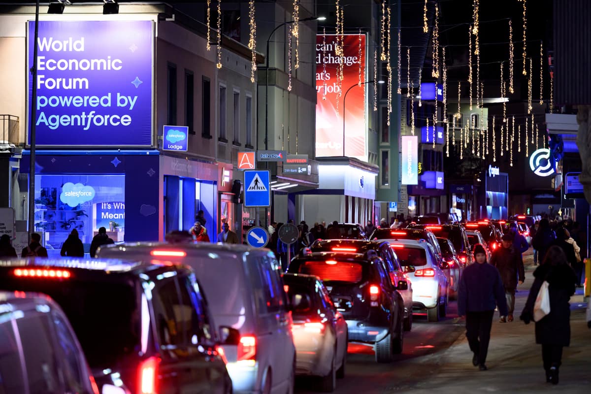 The Promenade street prior to the annual meeting of the World Economic Forum at Davos, Switzerland.