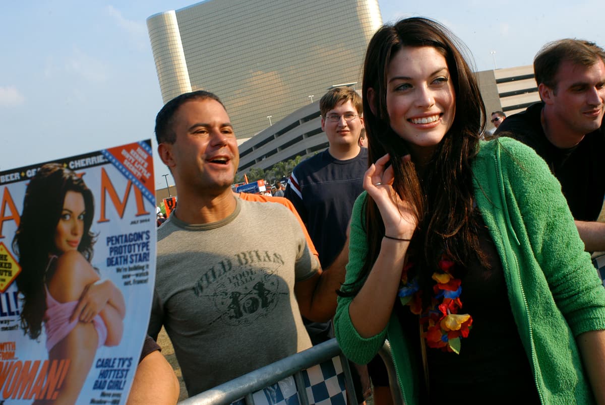 Maxim Magazine cover model Kim Smith poses for pictures.