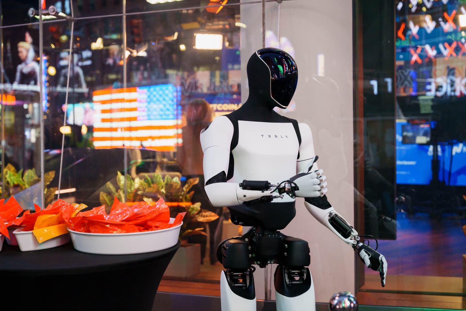 One of Tesla's Optimus robots.