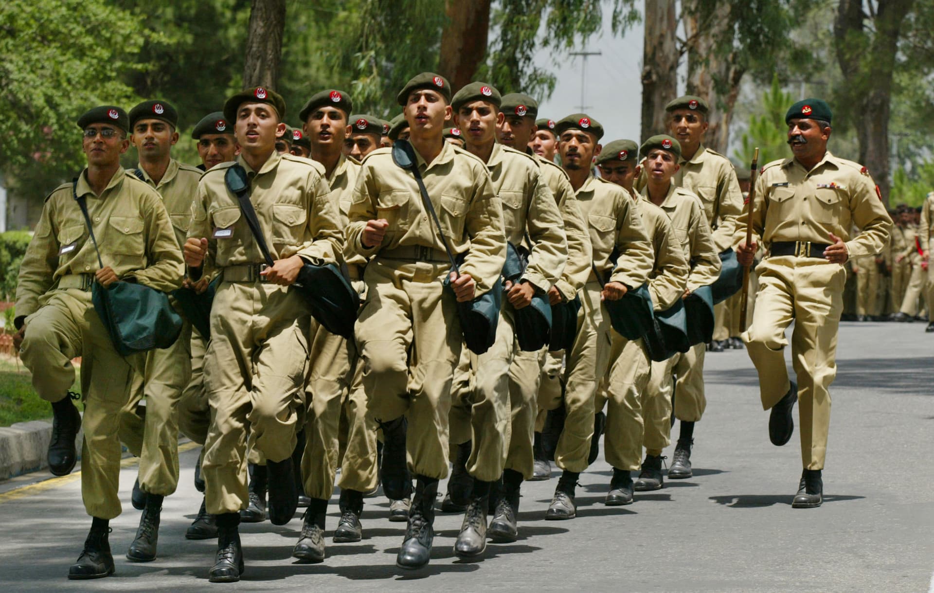 Cadets training at the Pakistan Military Academy at Abbottabad. 