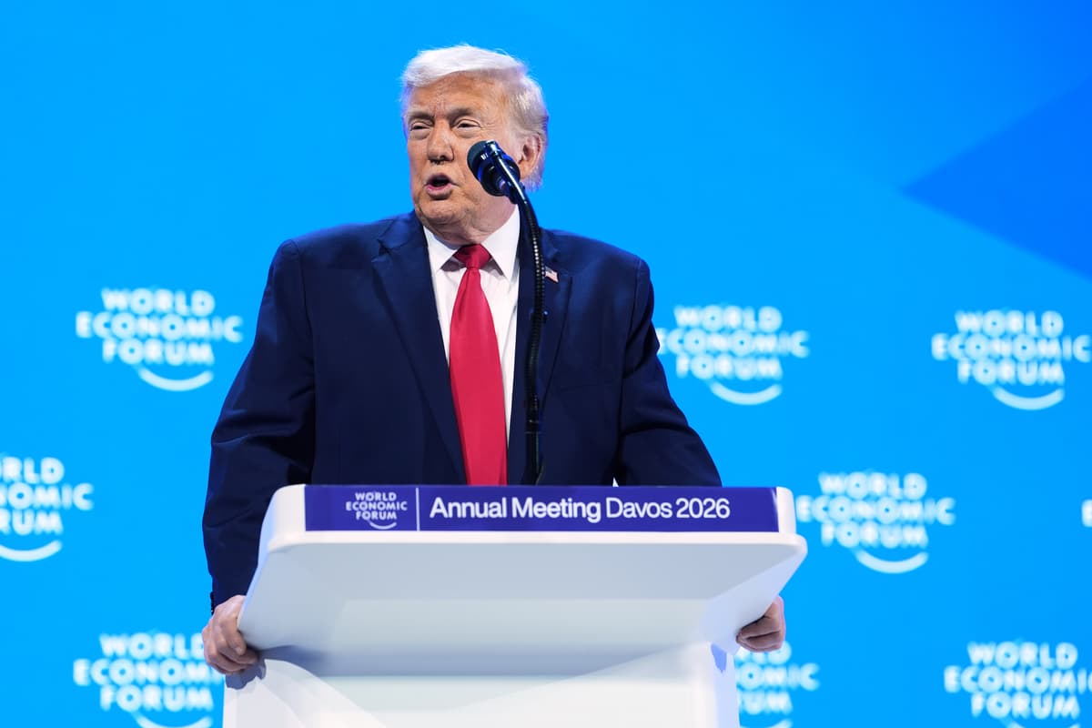 President Trump addresses the World Economic Forum at Davos, Switzerland, January 21, 2026. 