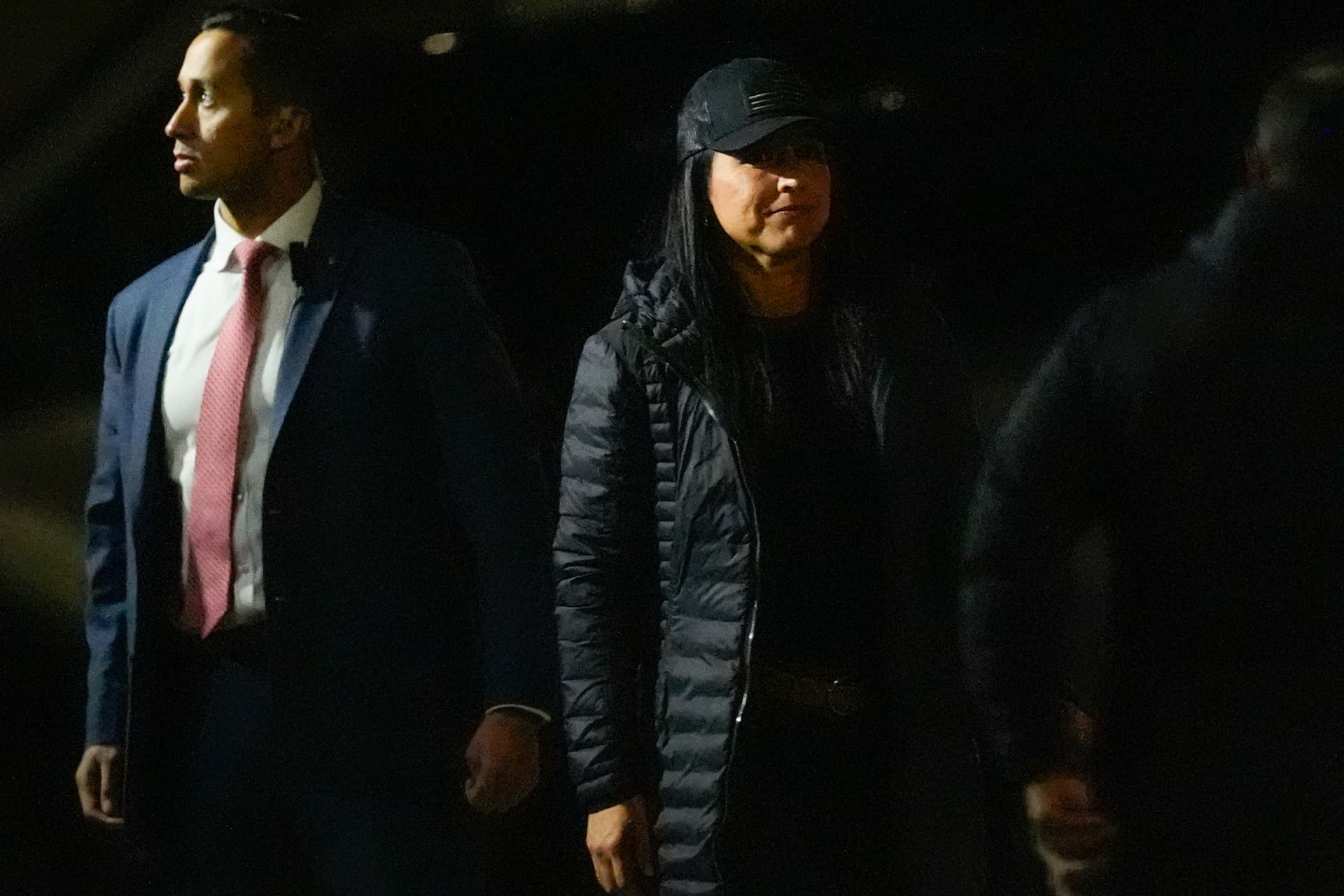 Director of National Intelligence Tulsi Gabbard enters the Fulton County Election HUB as the FBI takes Fulton County 2020 Election ballots, January 28, 2026.