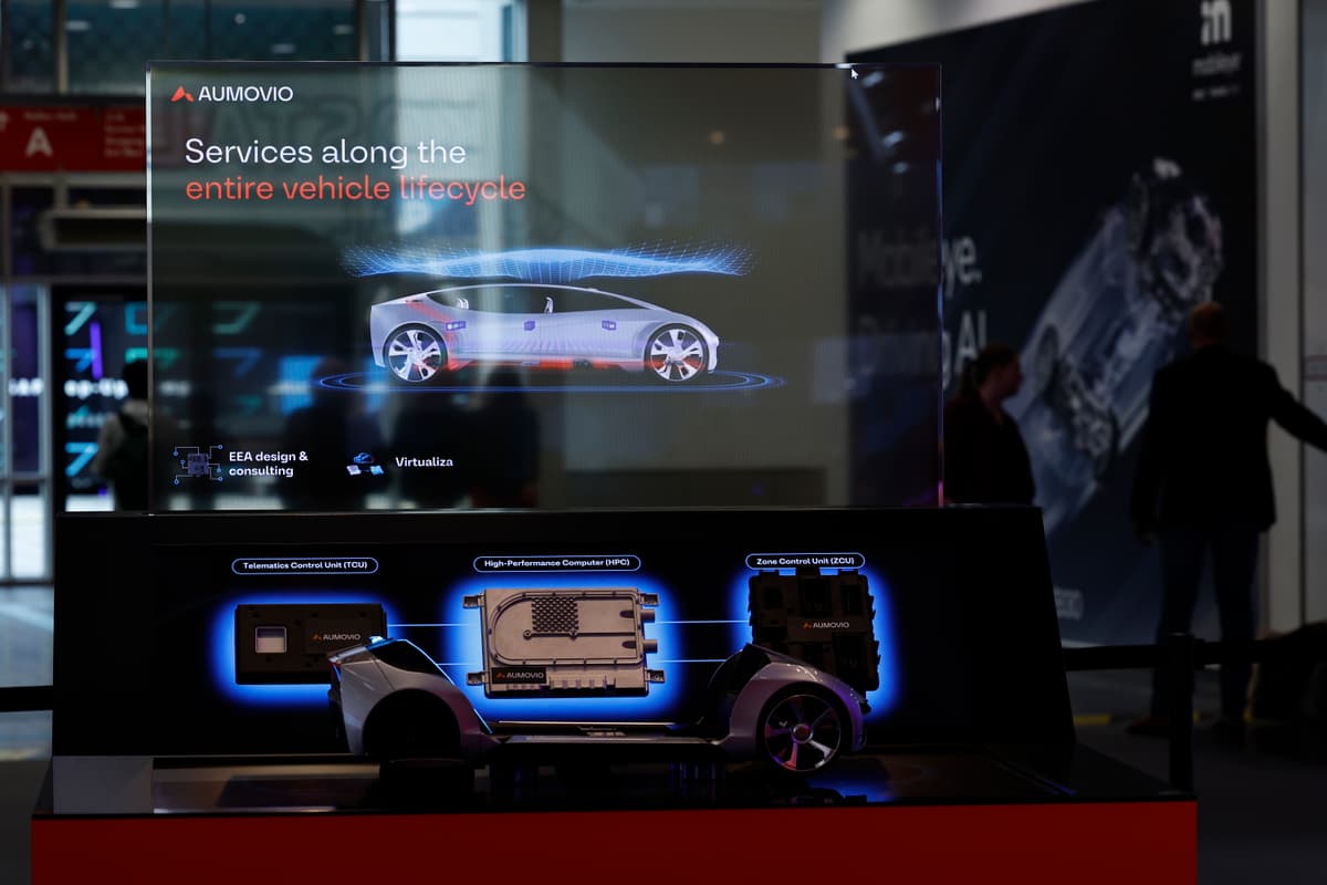 Chinese battery producer CATL shows off its software at the opening of an automobile fair at Munich, Germany, on September 9, 2025.